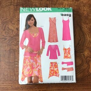 UNCUT New Look 6571 Dress Tops Skirt Sewing Pattern Variations Size 8-18